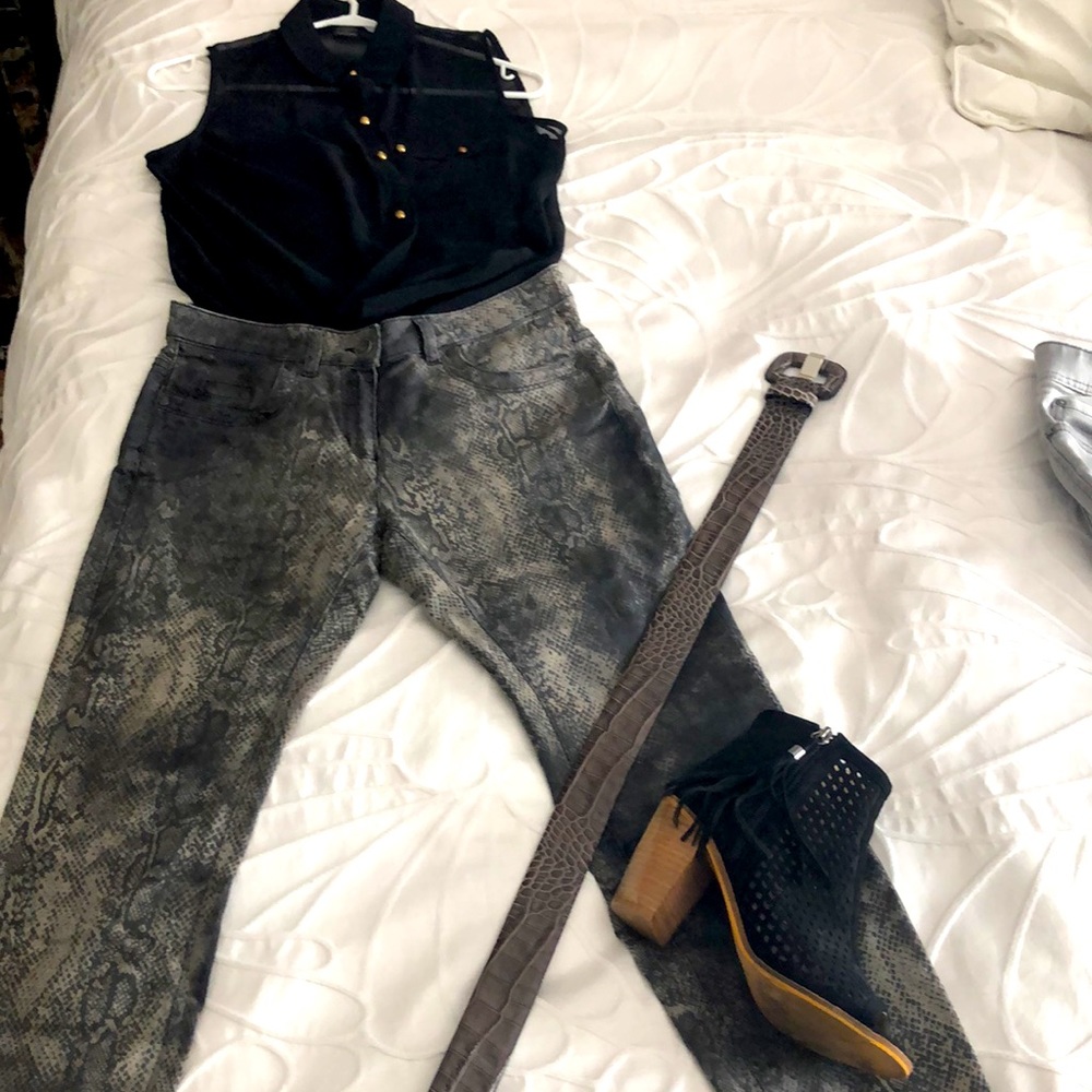 Mid rise Steilmann python jeans - Picture 2 of 7